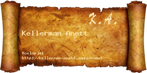 Kellerman Anett névjegykártya